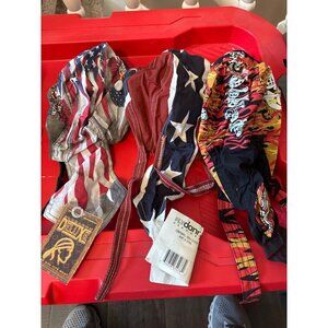 3 NEW Head Wraps Adult Sized USA Patriotic Skulls